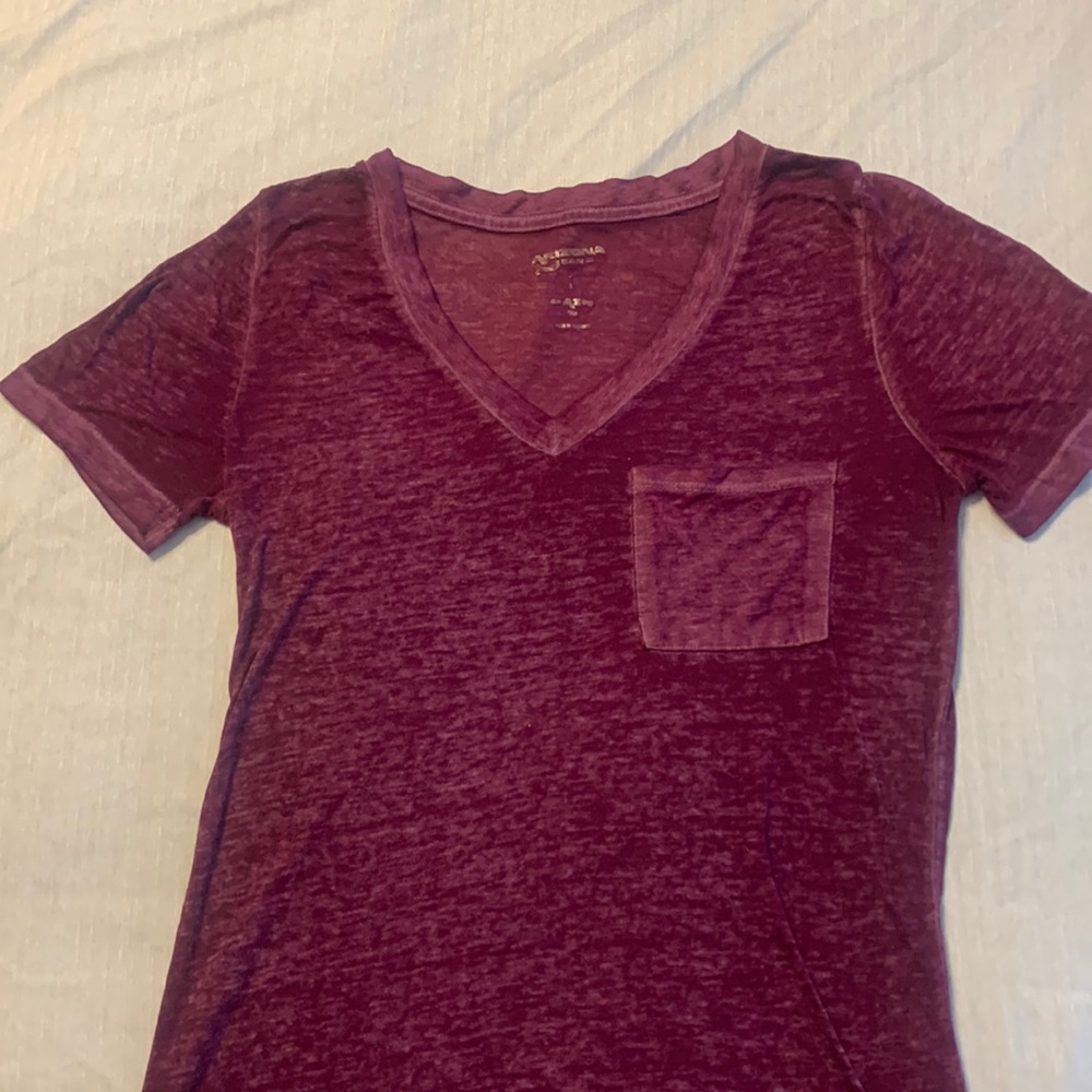 Purple S soft top, really comfy and light-weight! Little pocket tee